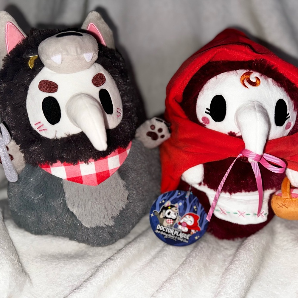 NWT Squishable Plague Doctor & Nurse Set - Red Riding Hood & Wolf Duo Plushies